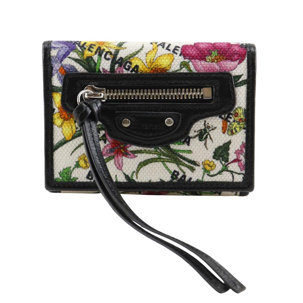 

GUCCI Neo Classic Mini Wallet Tri-fold wallet 681708 Balenciaga collaboration The Hacker Project Black / multicolor canvas flour Women Used