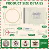 4 Sets Christmas Embroidery Kit with Pattern Needles Threads Hoops and Tools Beginner Embroidery Kit for Adults and Beginners