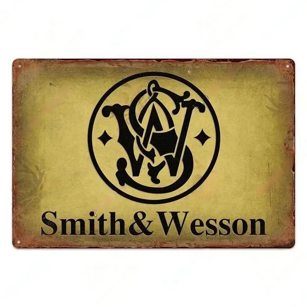 Metal Tin Signs Pistol Stonger Beretta Wesson Colt Vintage Rust Poster Art Wall Plaque Sign Decor Bar Garage Iron Plate Painting