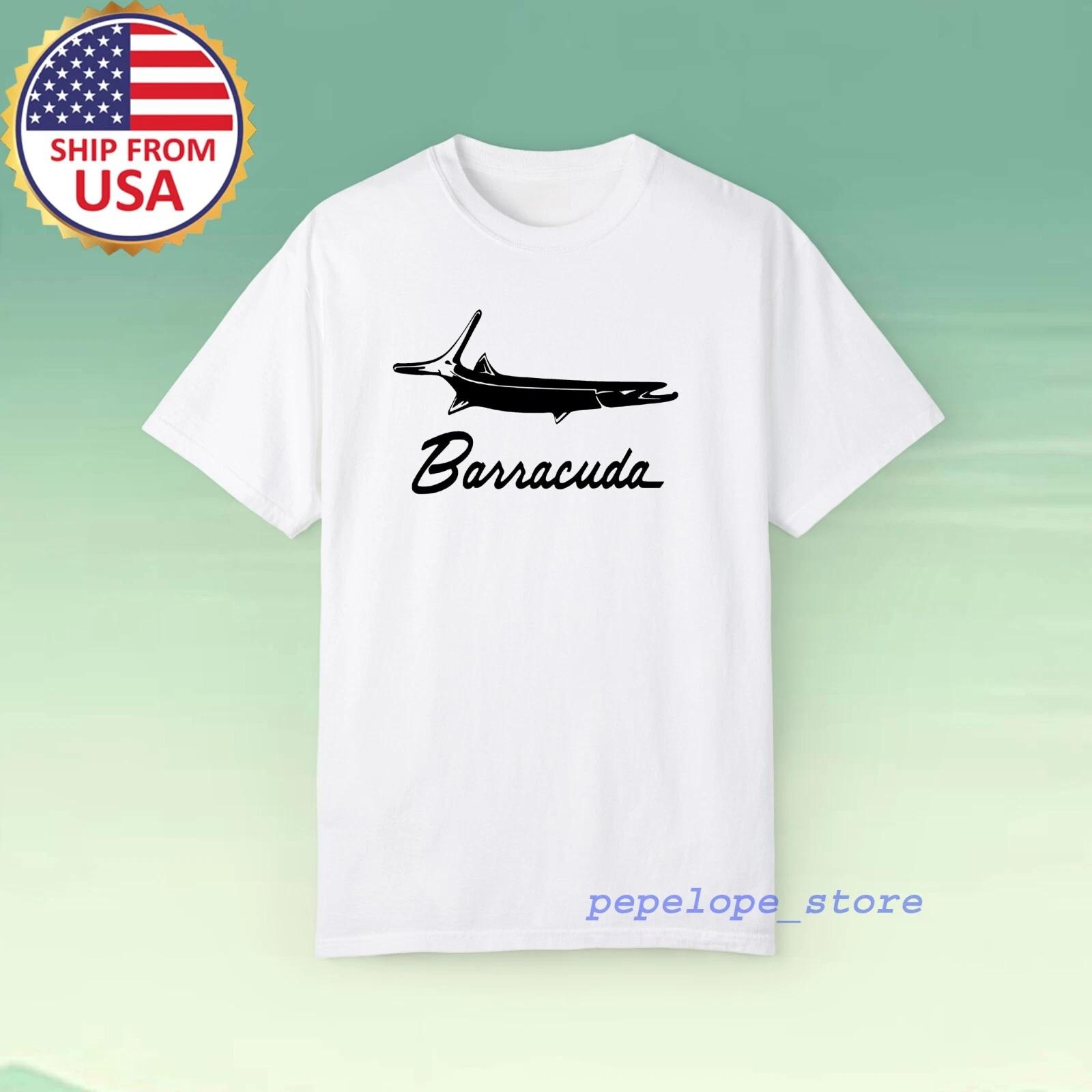 Plymouth Barracuda Classic Car Men s White Size S-5XL S