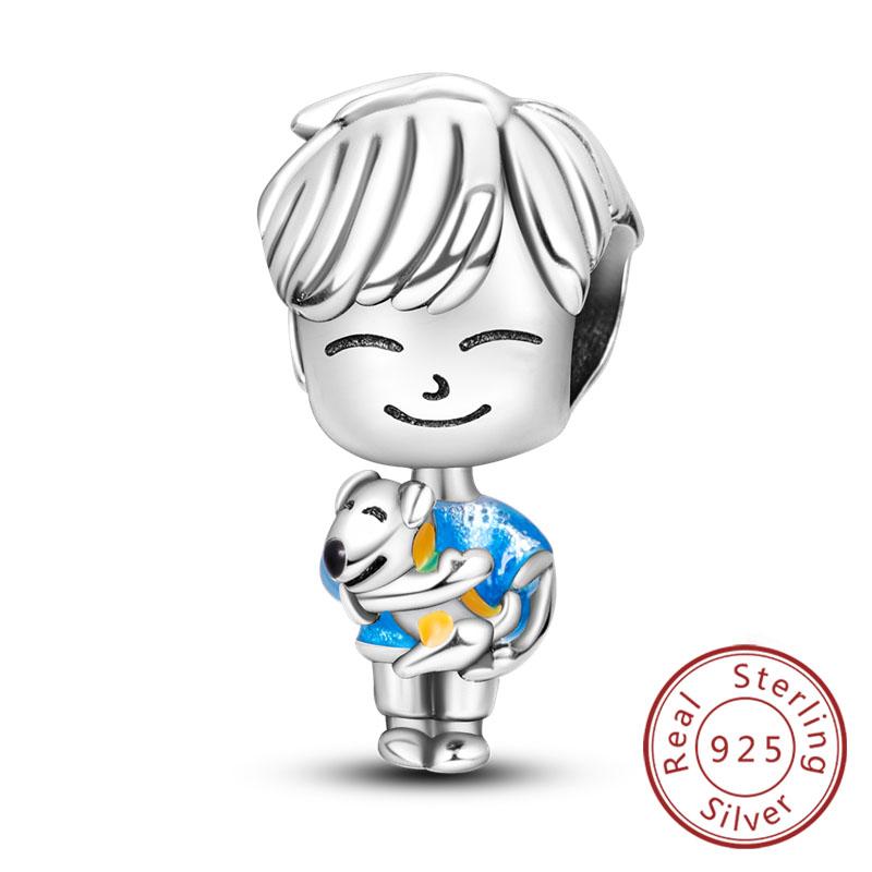 Potrivire Mărgele Charmuri Cupru Original Băiat Fată Mamă Pandantiv Charmuri Pentru Brățară Colier Bijuterii Femei Cadou