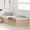 Storage Bed Frame Sonoma Oak 90 x 200 cm Particleboard
