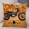 Colorful Motorcycle Cushion Cover Decor Vintage Style Bike Race  Pillowcase Soft Plush Pillow Case for Sofa Home Car 45x45cm
