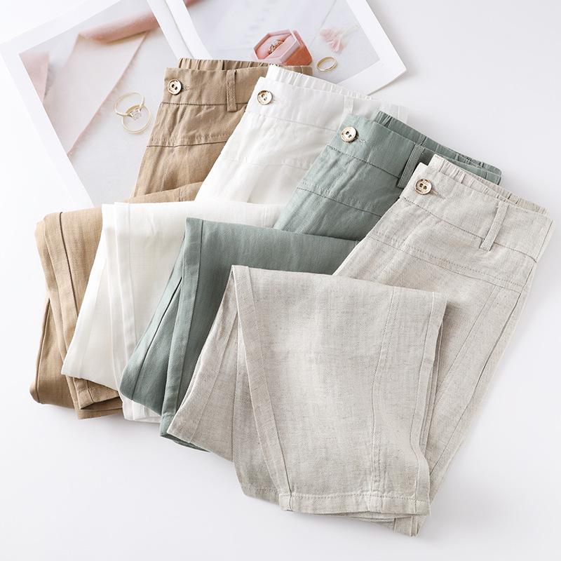 Women's Light Cotton Linen Slimming Harem Pants - 2025 Summer Collection