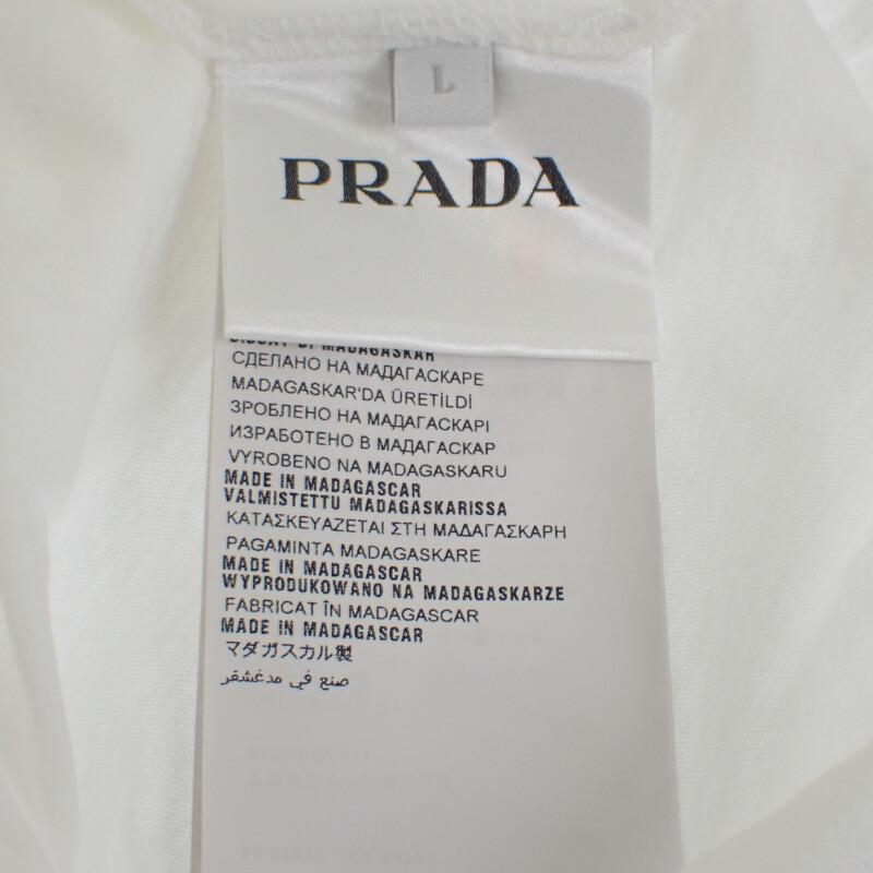 PRADA UJM492S151ILK L Short sleeve T-shirt white cotton mens