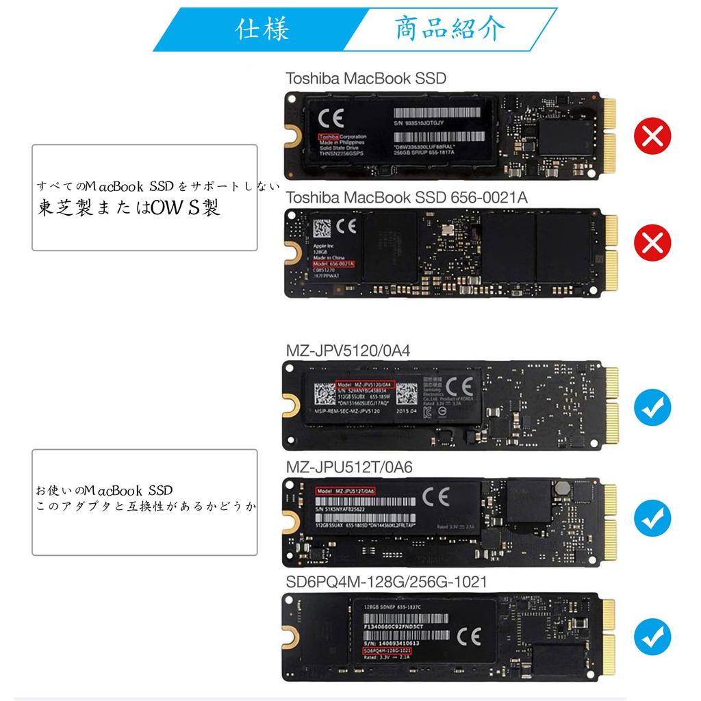 SSD to M.2 NGFF adapter card for MZ-JPV5120/0A4, MZ-JPU512T/0A6, SD6PQ4M-128G/256G-1021, SSD to M.2 NGFF conversion adapter