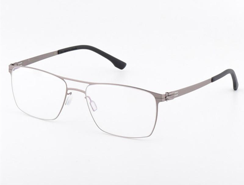 JanaM Square Frame Myopia Glasses: Trendy Metal Optical Eyewear for Men & Women, Slim Steel Design for Larger Faces