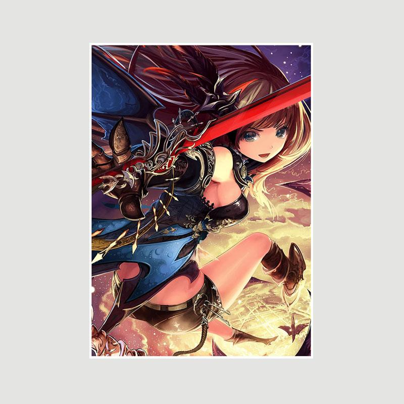 Home Decor Painting Sweet Little Loli Anime Girl Poster Cute Lolita Manga Figure White Paper Posters and Prints Bar Bedroom Decoration Mural