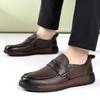 Fashion Men Breathable Genuine Leather Brand Loafers Casual Comfortable Soft Sole Leather Shoes Men's Driving Shoes Male Business Shoes
