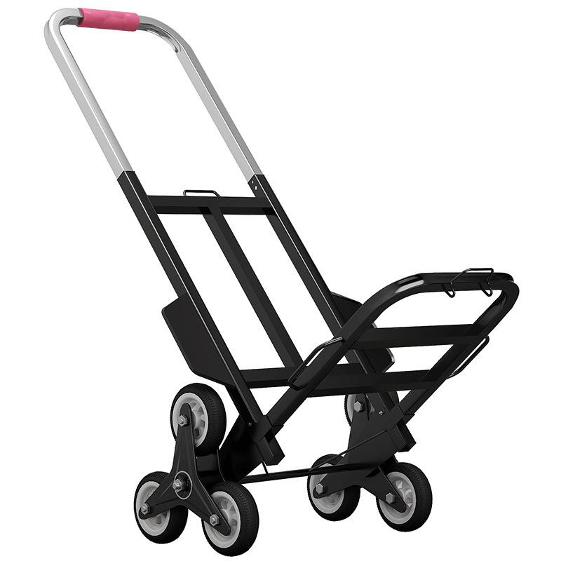 Folding Cart Hand Pulling Car Household Grocery Shopping Rod Goods Upstairs Carry Climbing Stairs Load Trailer