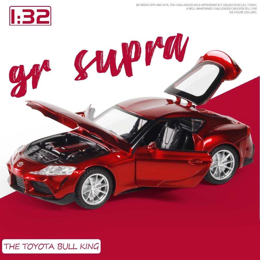 Diecast 1/32 Alloy Model Cars Toys Toyota Supra JDM Miniature Dream Supercar for Children Collectible Gifts Metal Vehicles Boys Hottoys