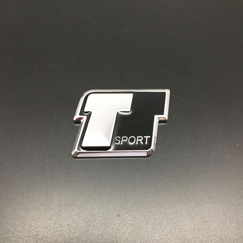 Car Styling T Sport Stickers Emblem Badge Rear Trunk Decals for Toyota Camry RAV4 Corolla Prado Tundra Highlander Hiace Venza