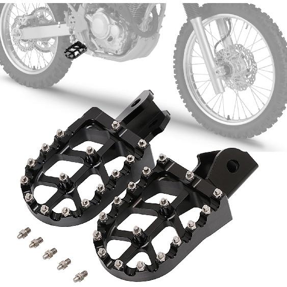 

Dirt Bike Foot Pegs,Motorcycle Footpegs Wider Foot Rest Pedal CNC for CRF250F 19-23 XR150L 15-23 HAWK 250 CRF150F CRF230F 03-19 Black чёрный