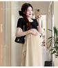 2026 Korean Style Summer Maternity Dress - Sweet, Loose, Patchwork, Fake Two-Piece Design
