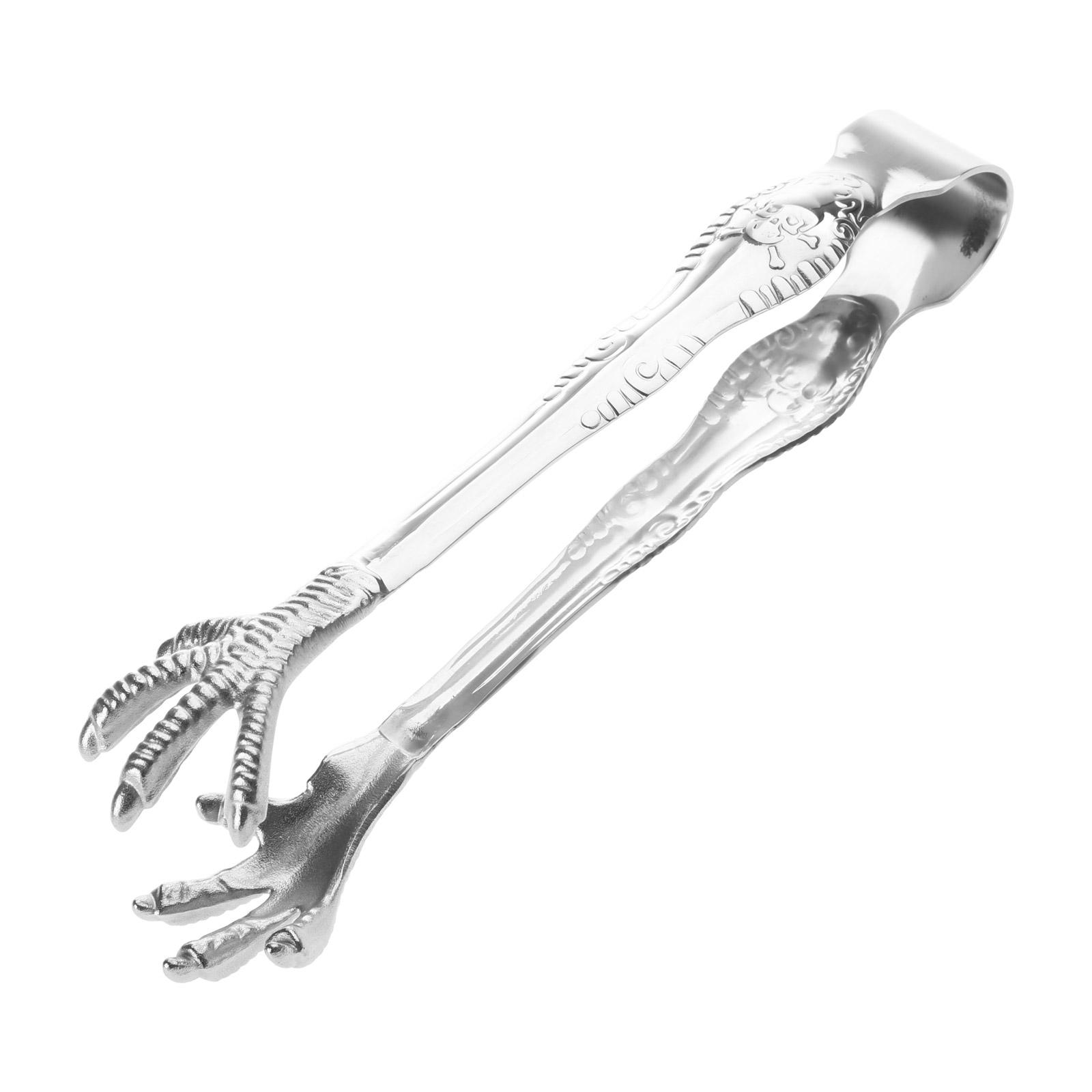 Chicken Claw Shape Ice-Cube Tongs Stainless Steel Serving Appetizers Tongs Non-stick Bread Tongs Easy to Clean 1