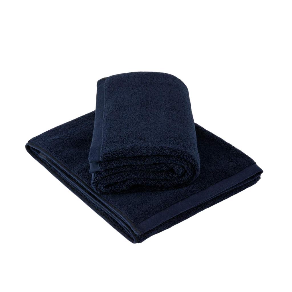 Towel Laboratory Bath Space Set of Professional Fast JapanTechnology [Toughness PRO] #005 Towels, Navy, 2, Grade, Thick, Volume, Long-Lasting,