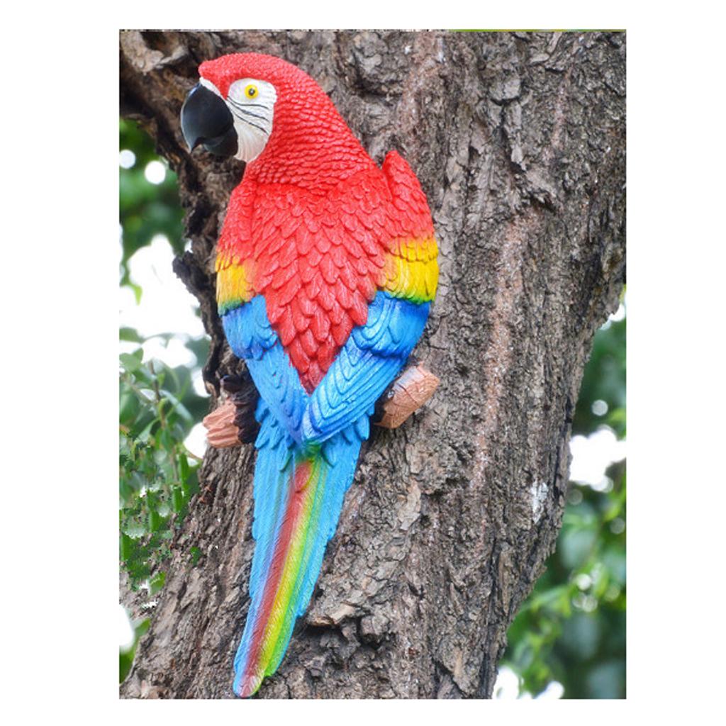 2 Parrot Animal Desktop Ornament Model 31cm