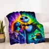 Nightmare Before Christmas Flannel Blanket-Soft and Suitable for Sofas,Beds,Offices,Travel,All Seasons,Great Gift for Holidays and Birthdays.