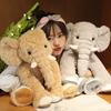 Cute Baby Elephant Throw Pillow Doll Plush Toy Baby Child Sleeping Soothing Doll Cushion Ragdoll Doll
