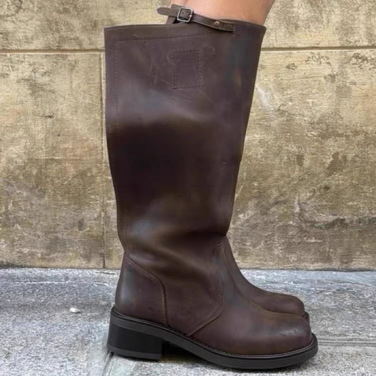 New Niche Design Leather Irregular Hollow Wear Boots Versatile Pleated Boots Women