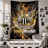 Nástěnná tapiserie s vlastním jménem a textem, Dekorativní tapiserie Newcastle United FC pro ložnici