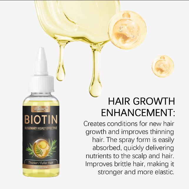 Hoegoa Biotin Hair Care Essence Gently Nourishes the Scalp, Daily Massage Care, Softens Dry Hair, Long-lasting and Smooth 50ml