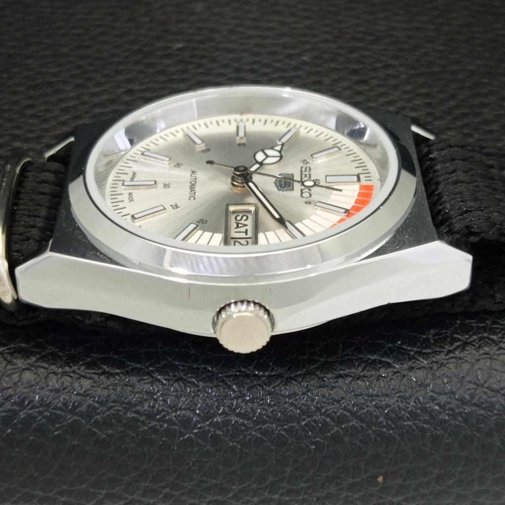 REFURBISHED VINTAGE SEIKO 5 AUTOMATIC 6309A JAPAN MENS SILVER WATCH a440790-4 Sk-a440790