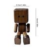 Shaking Wooden Man Figurine Car Decoration Small Ornaments Leg-swinging Robot Figurine Cute Wood Man Car Good Creative Gifts