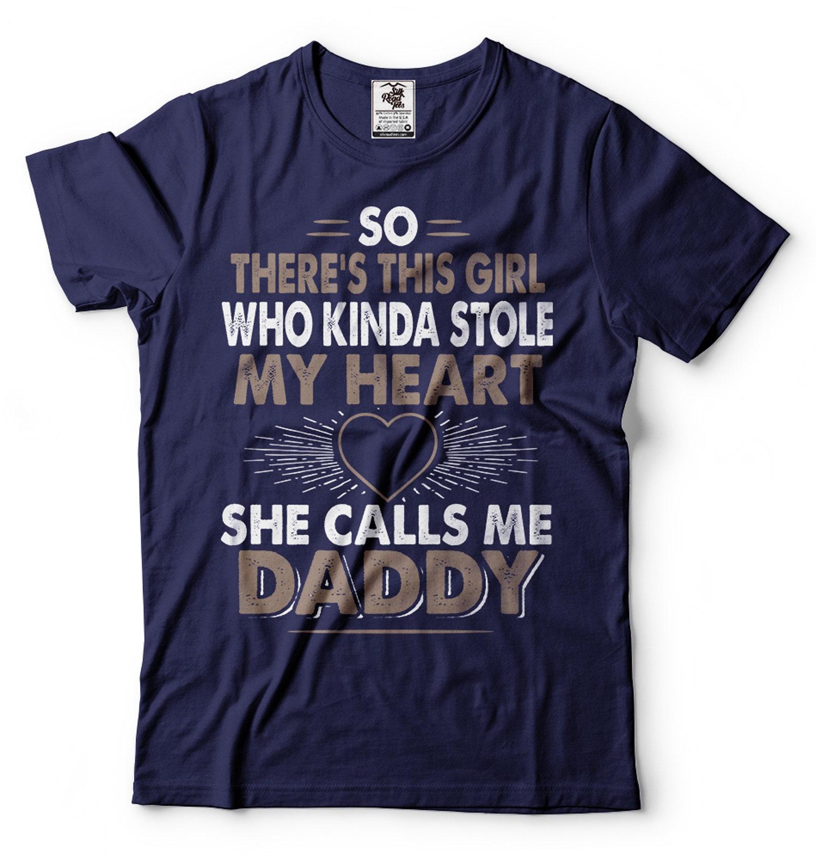 Mens Daddy T-Shirt She Calls Me Daddy Shirt Daughter Dad T-Shirt Father Daughter Tees Father s Day Daddy Shirt Dad Shirts Father Gifts M