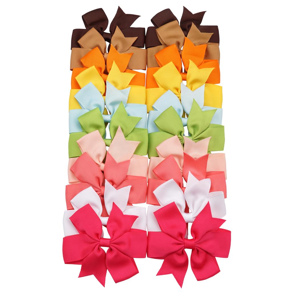 10/20Pcs Grosgrain Ribbon Solid 3.5Inch Hair Bows With Clip For Girls Hair Clips Hairpin Barrettes Headwear Kids Hair Accessorie