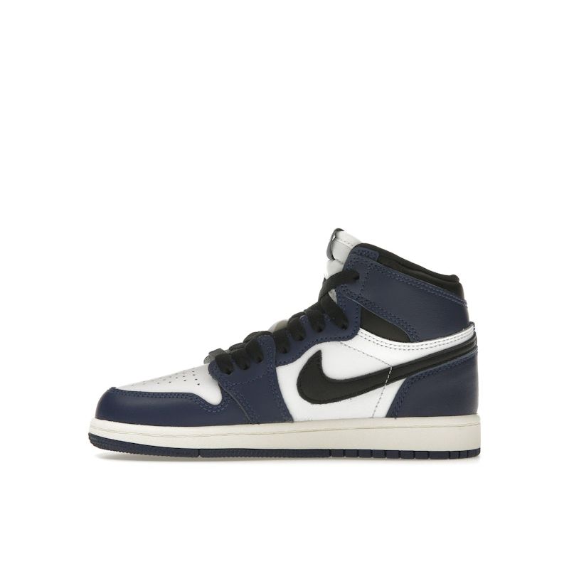 Air Jordan 1 Retro High OG PS Midnight Navy Kids Sneakers Blue Black White FD1412-401