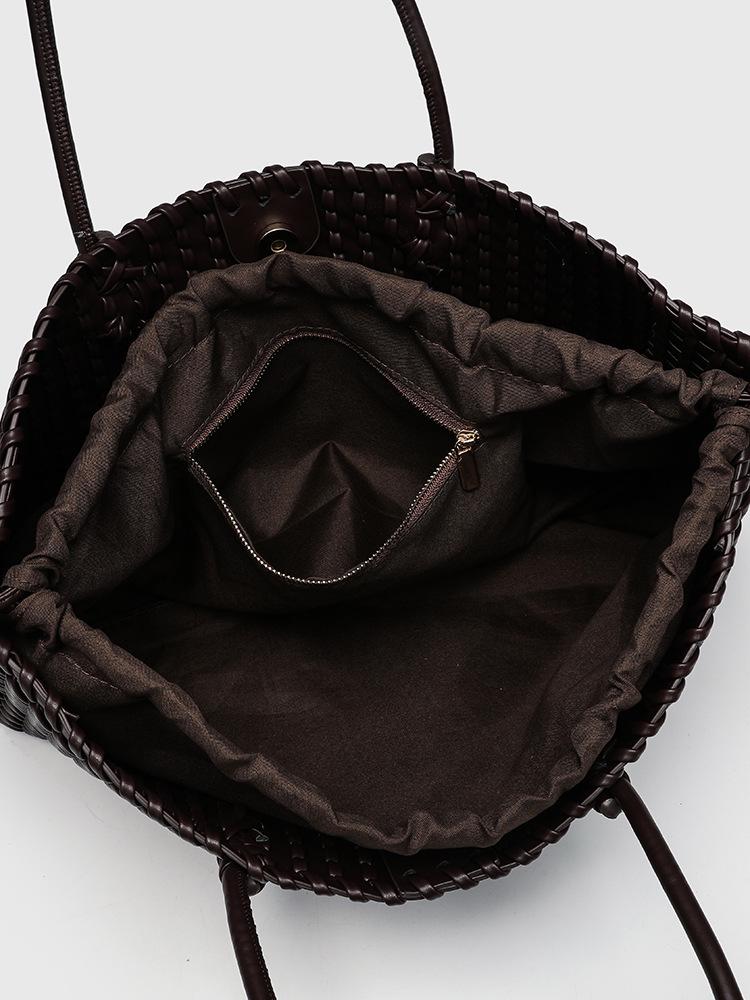 Za 2025 Women's High-End Woven Tote Bag: Fashionable Large-Capacity Handbag & Shoulder Shopping Bag