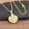 Nidin Hot Sale Romantic Sacred Heart Pendant Necklace For Female Male Irregular Geometric Shiny Crystal Zircon Fine Jewelry Gift