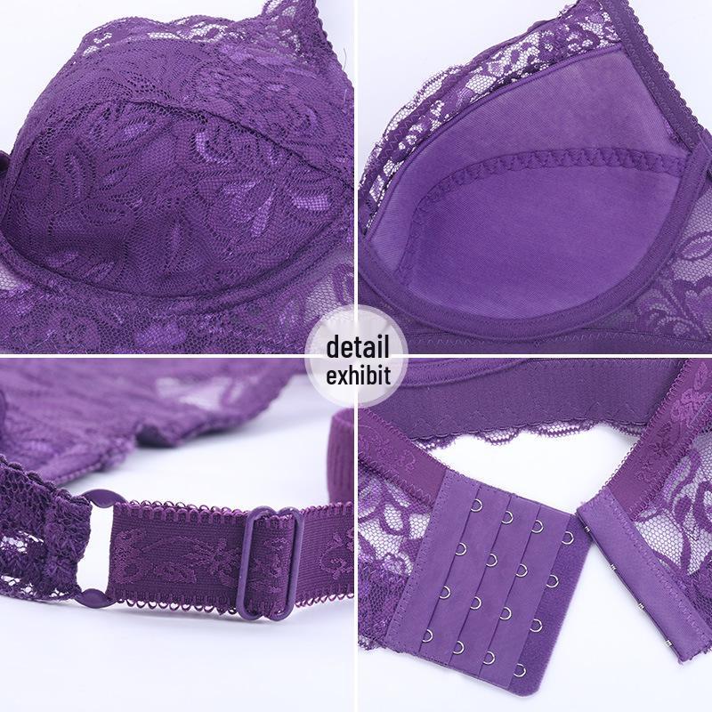 Plus Size Wireless Push-Up Lace Bra - Comfortable Support for Women