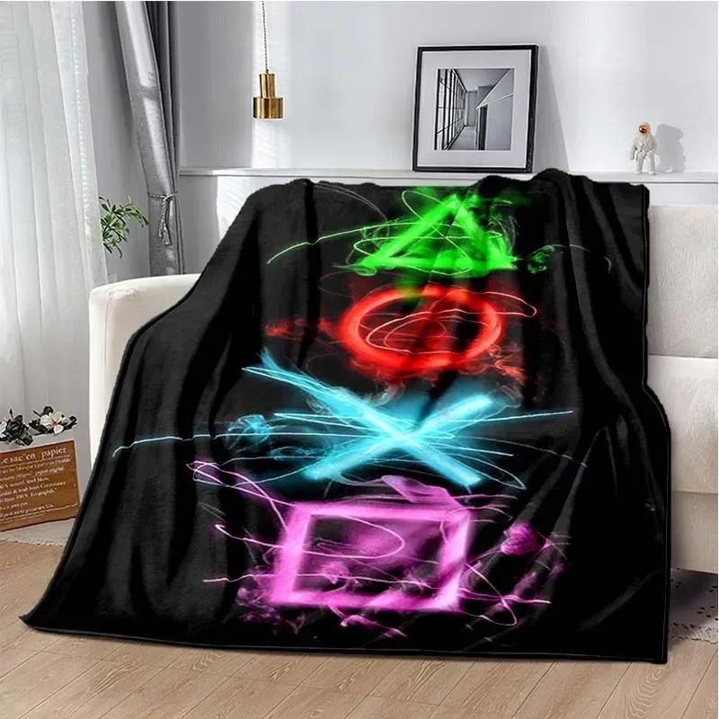 3D Cartoon Gamepad Children's Game Regional Blanket,Fashion Soft Cozy Living Room Bedroom Sofa Bed Travel Blanket Birthday Gift