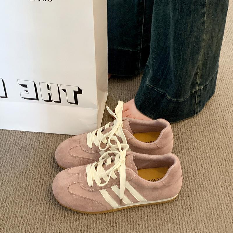 

Pink Forrest Gump shoes women s shoes 2025 new spring and summer flat-bottomed German training shoes lace-up sports and leisure board shoes 35