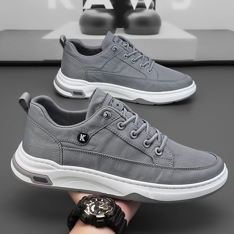 Fashion Man Shoe With Laces Gray Spring Autumn Sneakers High Quality Fashion 2025 Low Price Classic Original Hiking Casual Shoes for Men