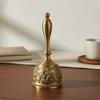 Brass Hand Bell Polished Brushed Metal Desk Decorative Home Decor for Classroom