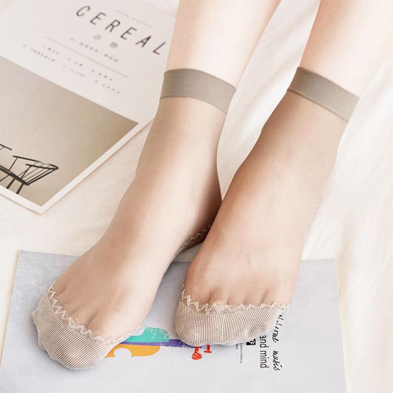 10 Pairs Women Socks Soft Socks Woman Summer Ultrathin Breathable Sock Casual Lightweight Female Transparent Boat Socks