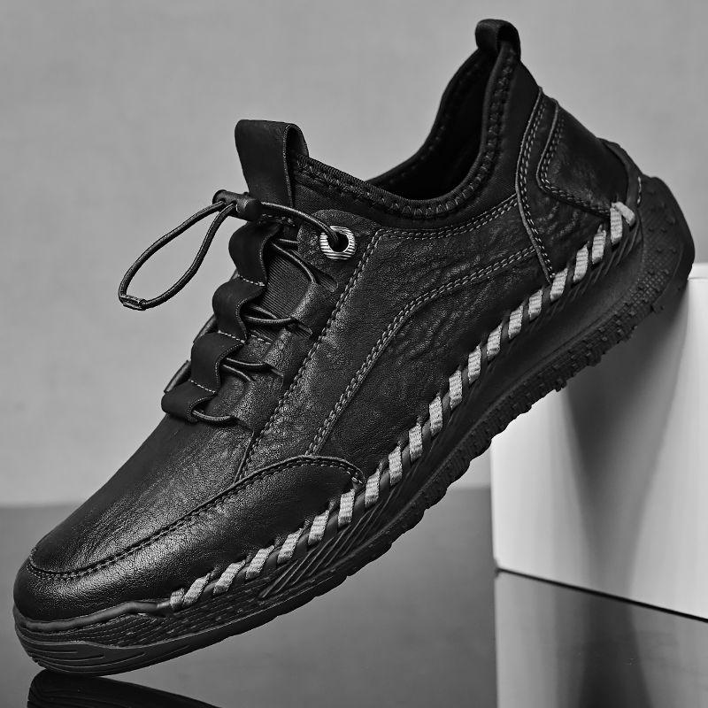 

Мужские осенние кожаные кроссовки Повседневная кожаная обувь 46