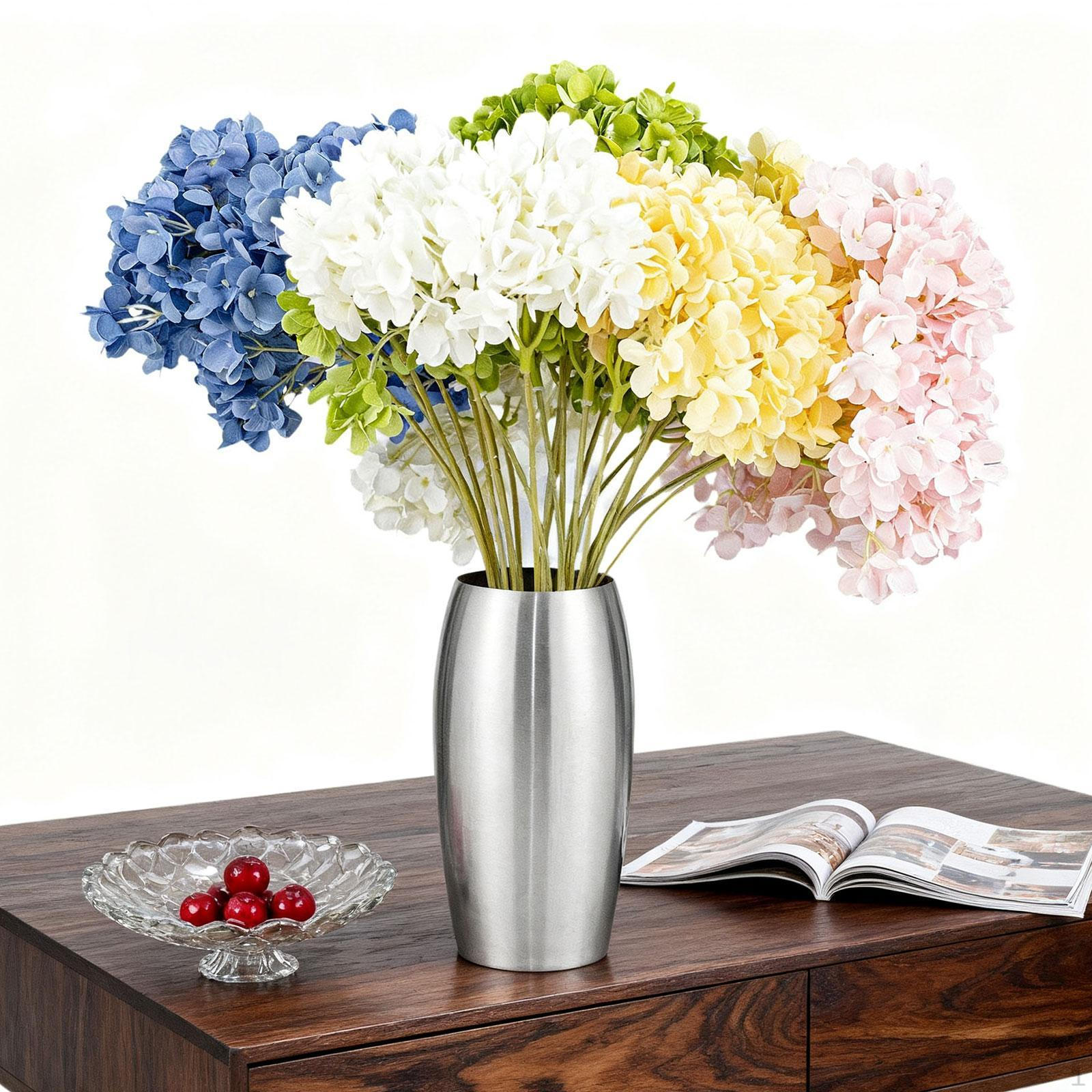

Stainless Steel Vase Flower Home Decoration Small Floral Arrangement Flowerpot for Coffee Table