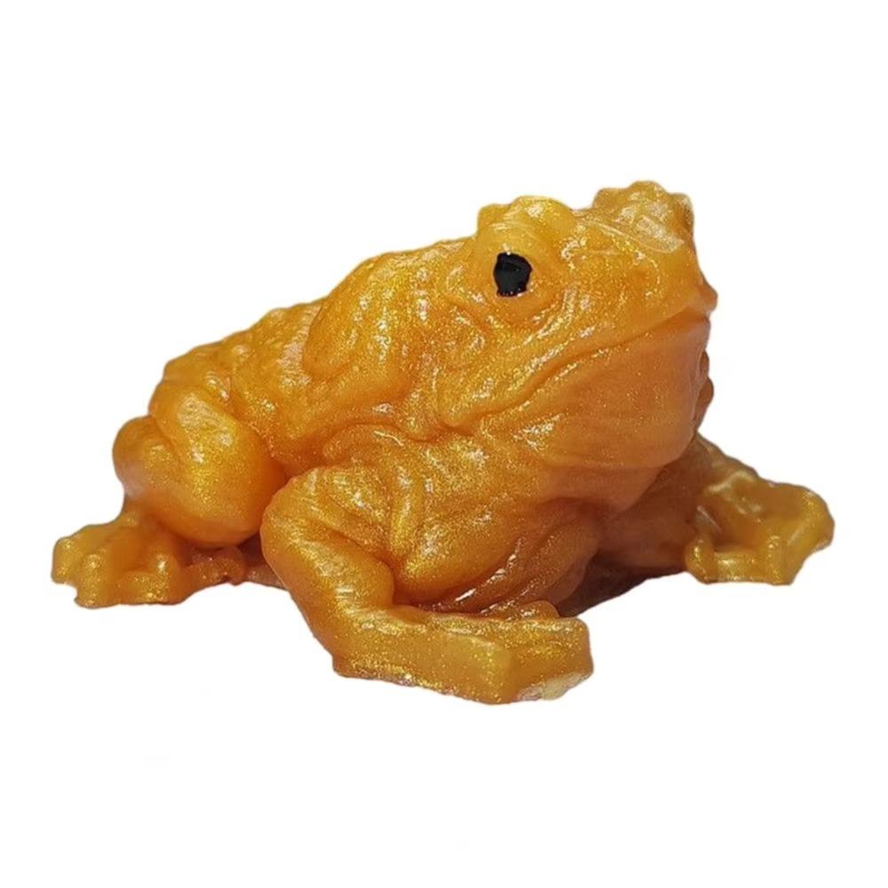 Golden Green Color Toad Frog Squishy Toys Soft TPR Material Fidget Toy  Desk Ornament золотой