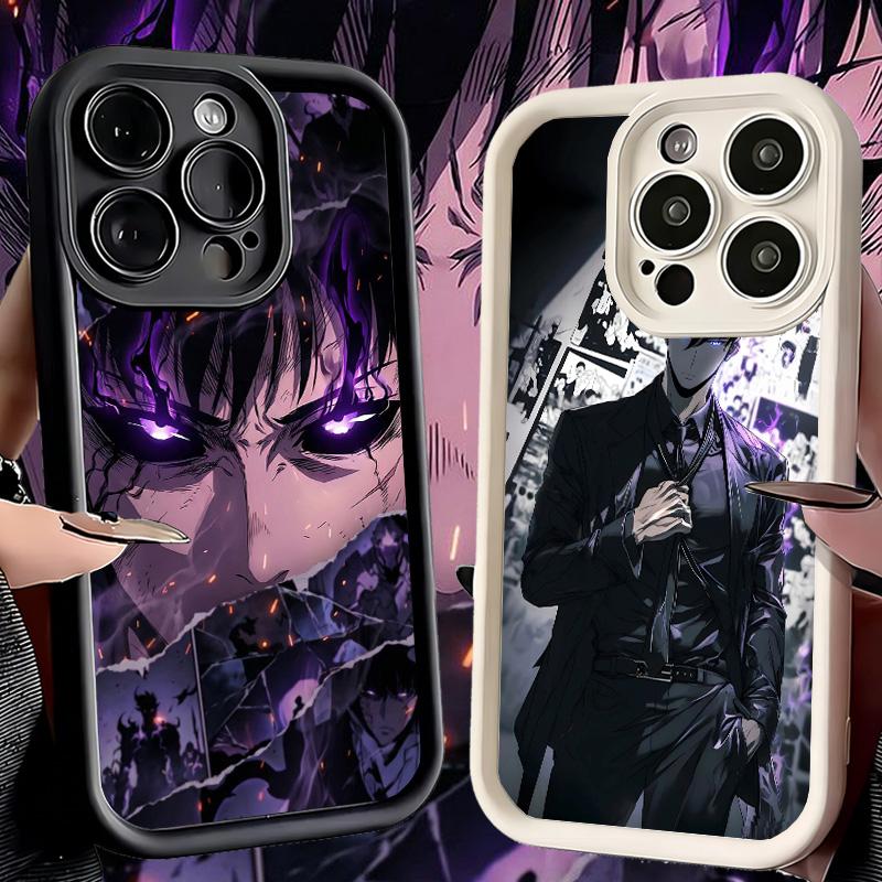 Phone Case for iPhone 17 Air 16E 15 16 Pro Max S-Solos L-Levelings Anime Cover 14 Plus 13 12 Mini Soft Shell Silicone Fundas