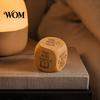 Interactive Reading Dice Wooden Decision Dice, 6-Sided Wood Engraved Quotes Prompt, Natural Bookish Daily Habit Tool Charm, Fun Companion Book