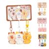 Set van 3 Stuks Hars Magnetische Drukknop Sleutelhanger Cartoon Sleutelhanger Sets Draagbare Dierlijke Sleutelhanger Cadeaus