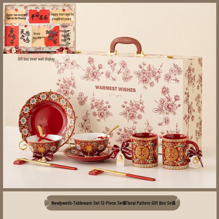 

Tao Lan High-End Wedding Gift Set: Tableware Bowls & Chopsticks for Brides, Bridesmaids & Best Friends No Specific Size