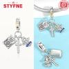 Copper Virgin Praying Hands Dangle Cross Pendant Beads Charm Fit Original Charms Bracelet Diy Fine Jewelryfor Women Gifts