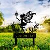 Metal Fairy Garden Stake Personalized Flower Bed Decoration Outdoor Gift