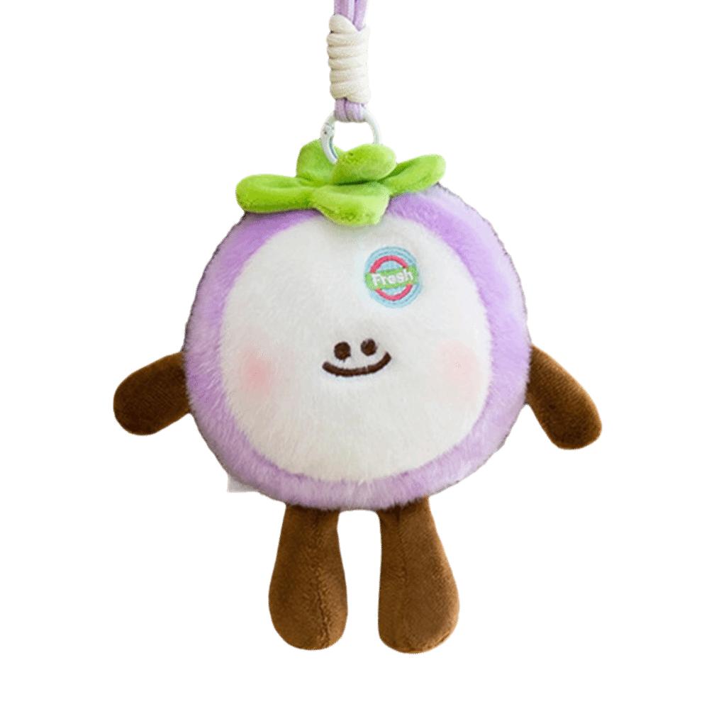Banana Simulation Fruit Plush Keychain Kiwi Handmade Mangosteen Banana Pendant Soft Cartoon Cartoon Durian Stuffed Doll