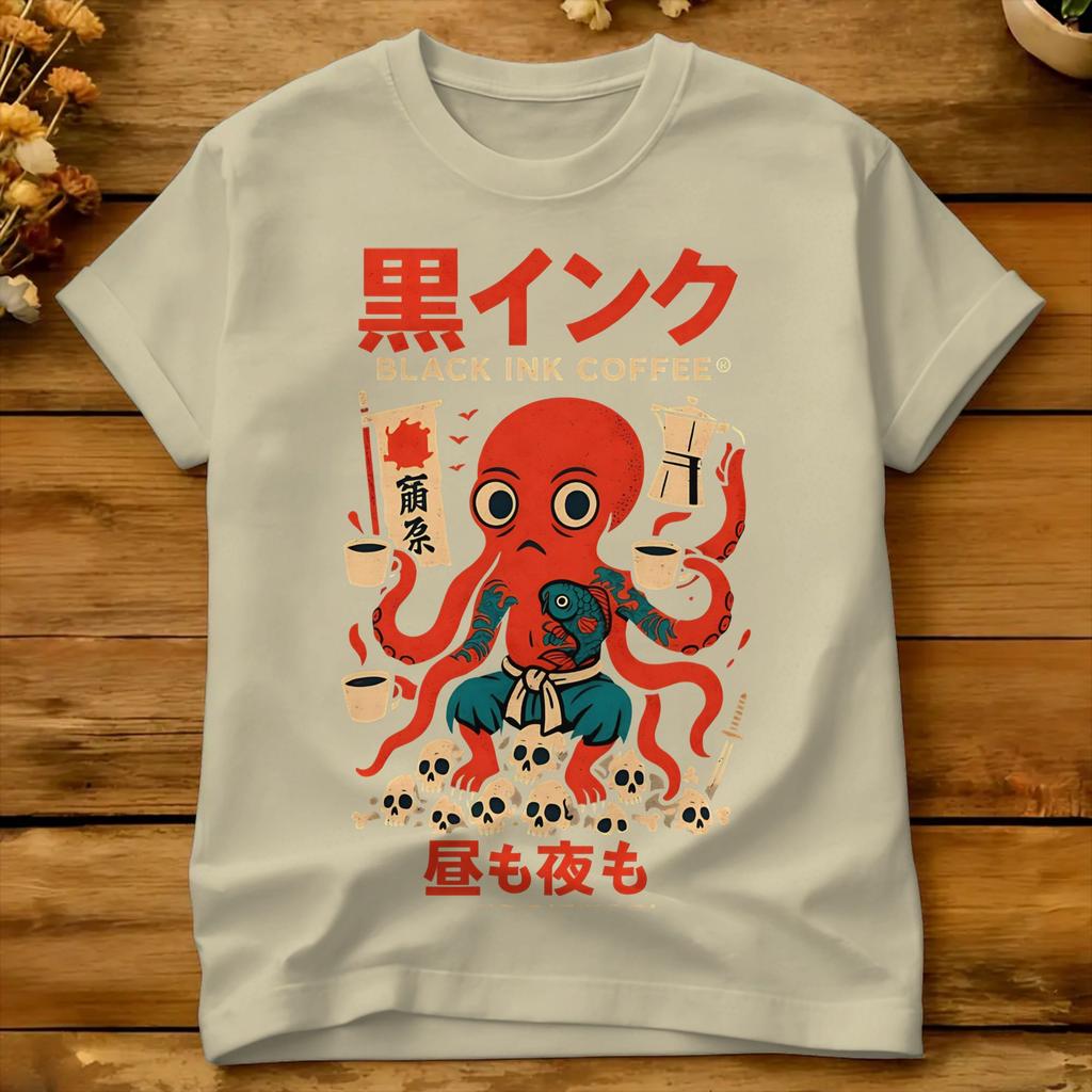 Oversized TShirt Osaka Drunken Octopus 100 Cotton TShirts Takoyaki Hipster Tshirt For Unisexs Summer Awesome Short Sleeve Tops